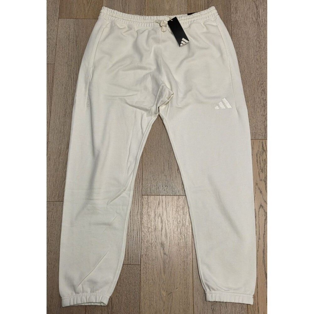 NWT Adidas All Szn French Terry Regular Tapered Pants Off White XL Comfort Cozy